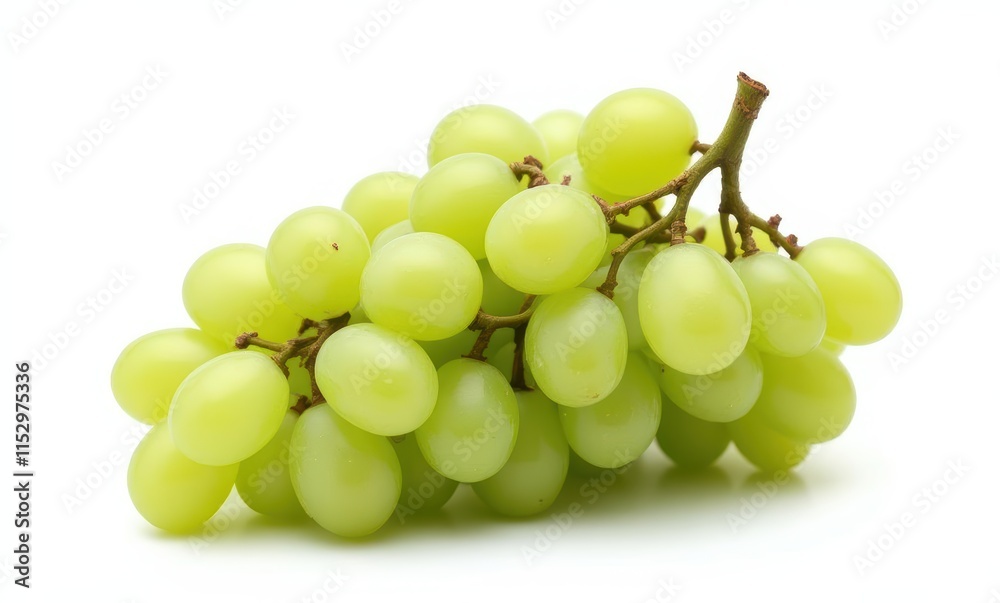 Fresh green grapes on white background Fresh green grapes on white background