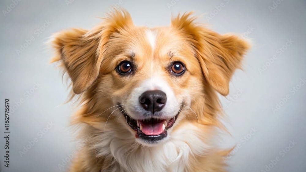 Adorable Shelter Dog Studio Portrait: Macro Photography of Sweet Canine Eyes Adorable Shelter Dog Studio Portrait: Macro Photography of Sweet Canine Eyes