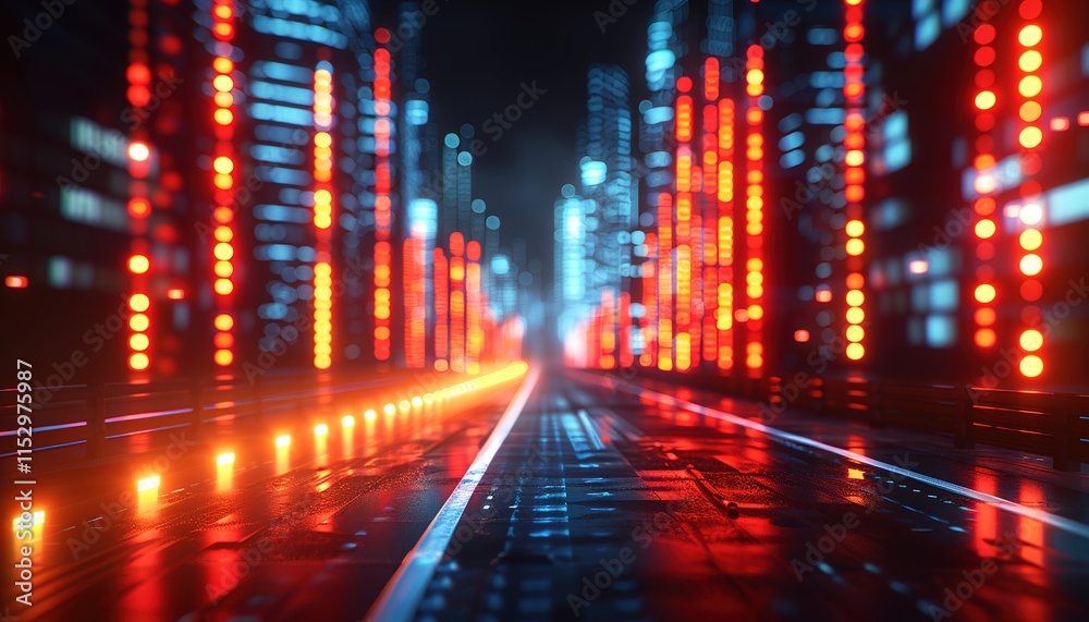 Obraz premium traffic at night