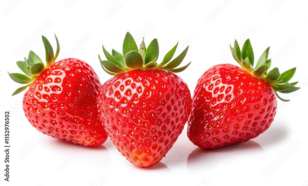 Fresh red strawberries on white background Fresh red strawberries on white background