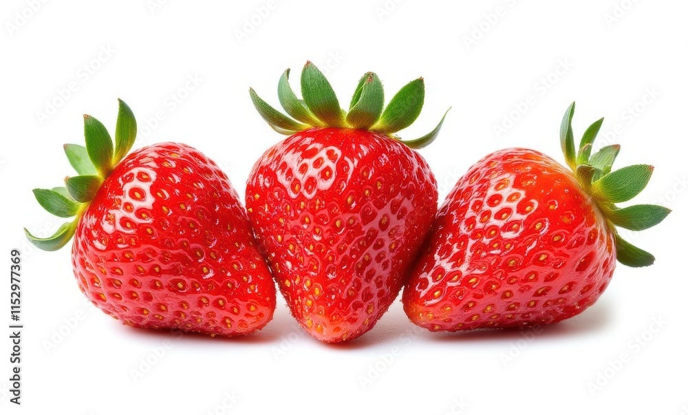 Fresh red strawberries on white background Fresh red strawberries on white background