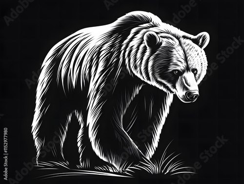 Majestic Bear Silhouette illustration