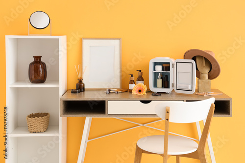 Table with small cosmetic r...