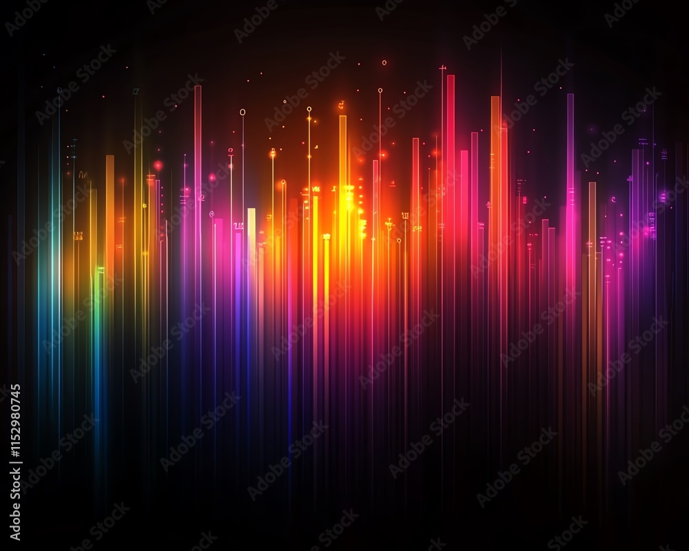 Vivid candlestick graph with bullish momentum, illuminated lines, and a professional dark gradient background, vector art for economic trends Vivid candlestick graph with bullish momentum, illuminated lines, and a professional dark gradient background, vector art for economic trends