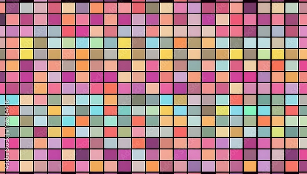 Colorful Square Grid Pattern Abstract Art Design Colorful Square Grid Pattern Abstract Art Design