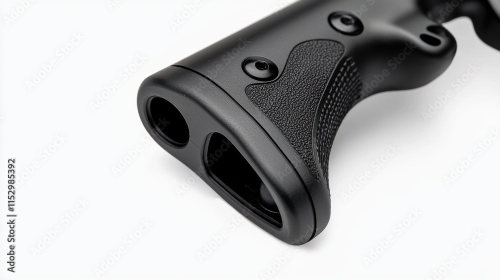 Close up View of Tactical Gun Accessory with Intricate Metallic Design Close up View of Tactical Gun Accessory with Intricate Metallic Design