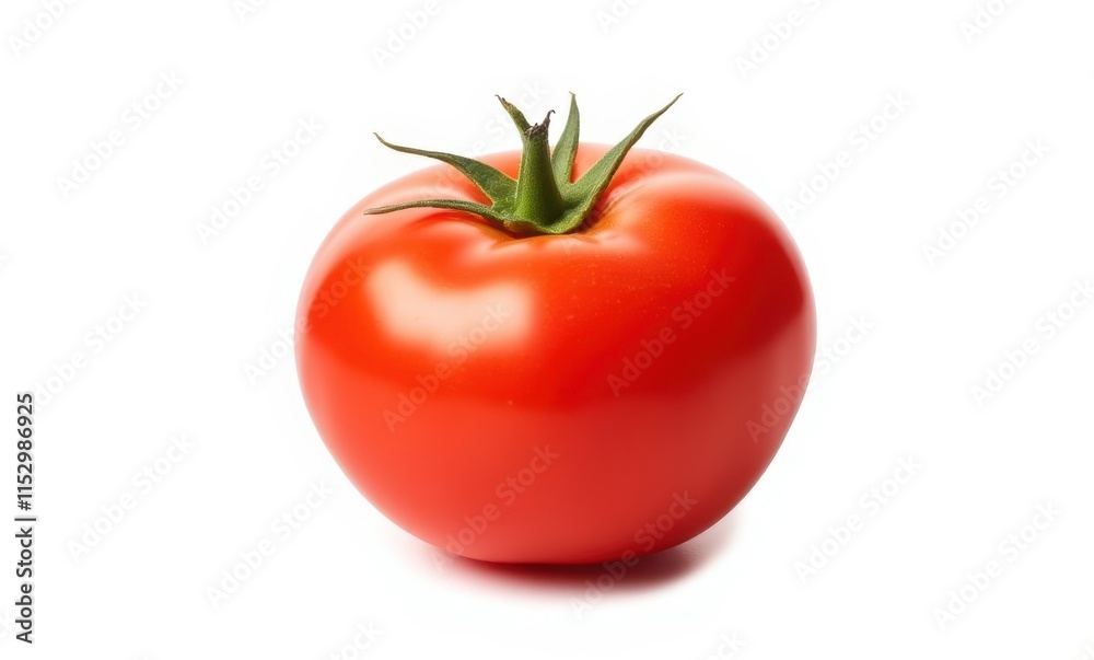 Fresh ripe red tomato on white background Fresh ripe red tomato on white background