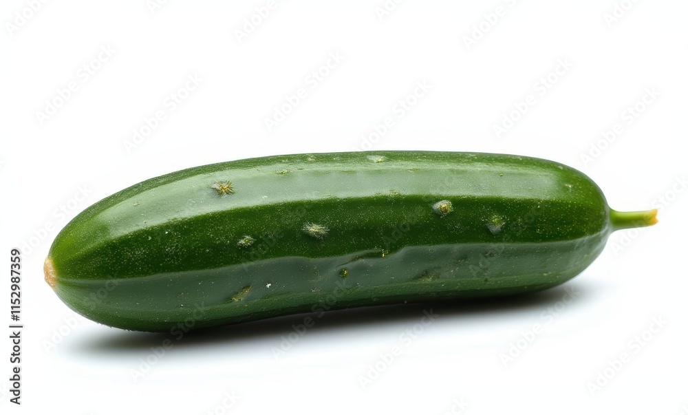 Fresh green cucumber on white background Fresh green cucumber on white background