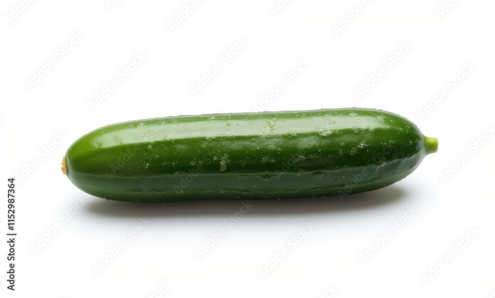 Fresh green cucumber on white background Fresh green cucumber on white background