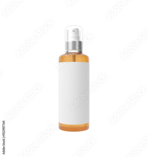 Realistic hair tonic spray bottle mockup