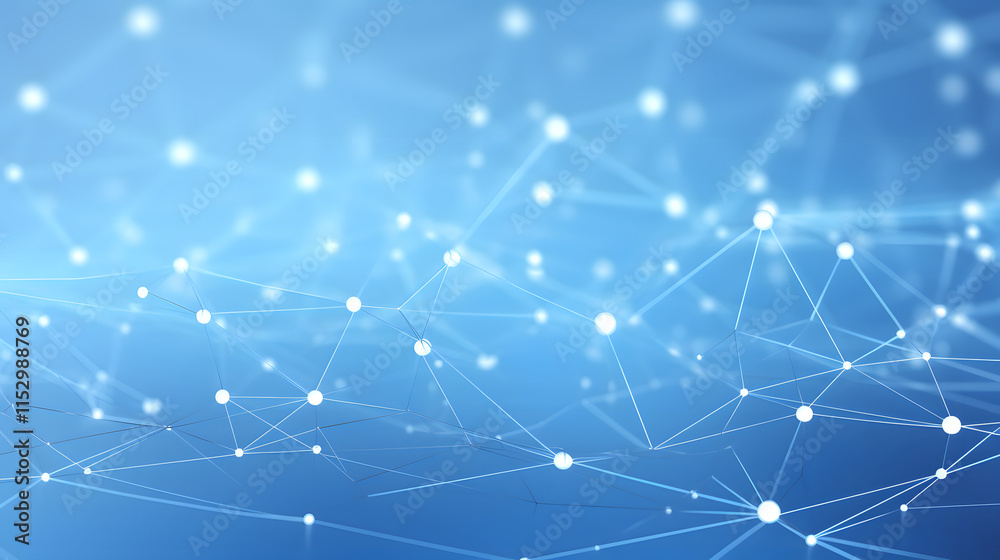 Digital blue network dotted line connection graphics poster background Digital blue network dotted line connection graphics poster background