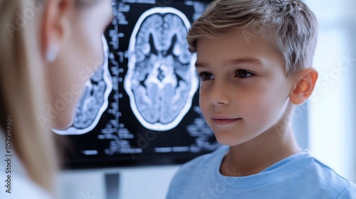 Pediatric Neurologist diagnosing treating neurological disorders in children including epilepsy and cerebral palsy photo