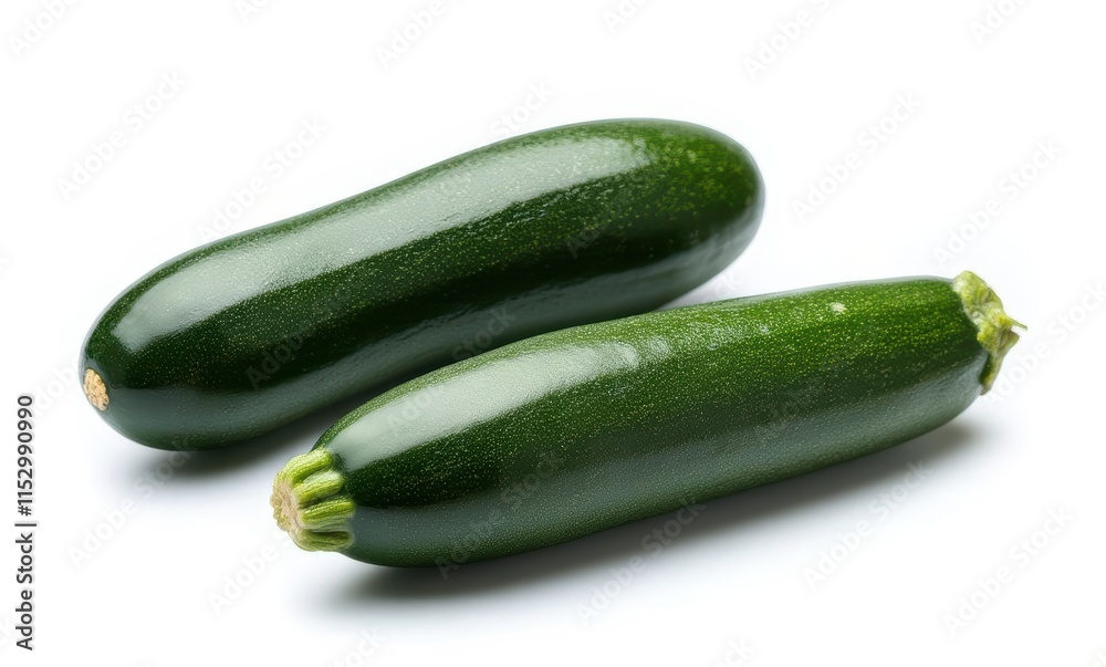 Fresh green zucchinis on white background Fresh green zucchinis on white background