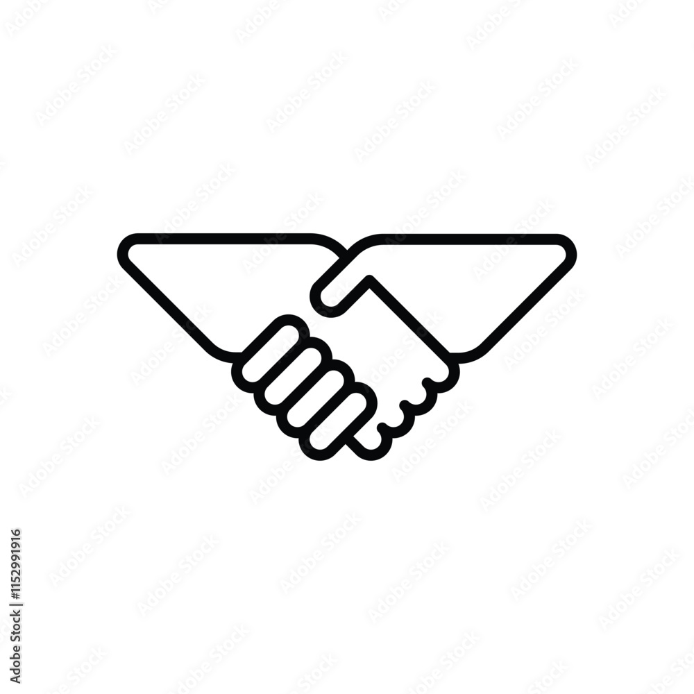 Handshake Icon Logo for Business Partnerships and Agreements Handshake Icon Logo for Business Partnerships and Agreements