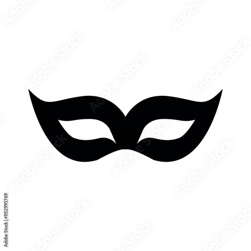 black masquerade mask vector design for party and festive decoration themes