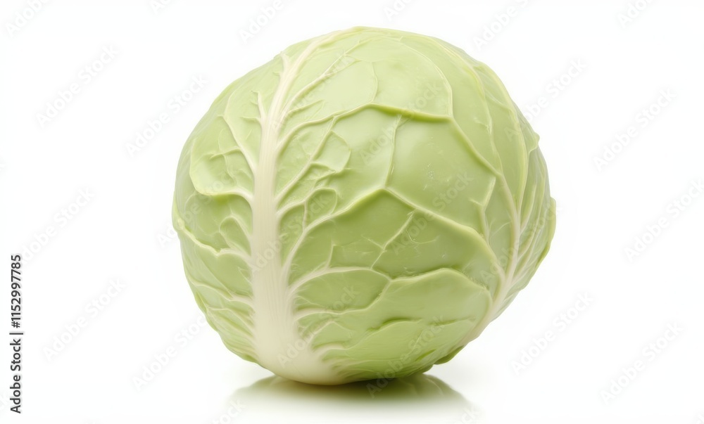 Fresh green cabbage on white background Fresh green cabbage on white background