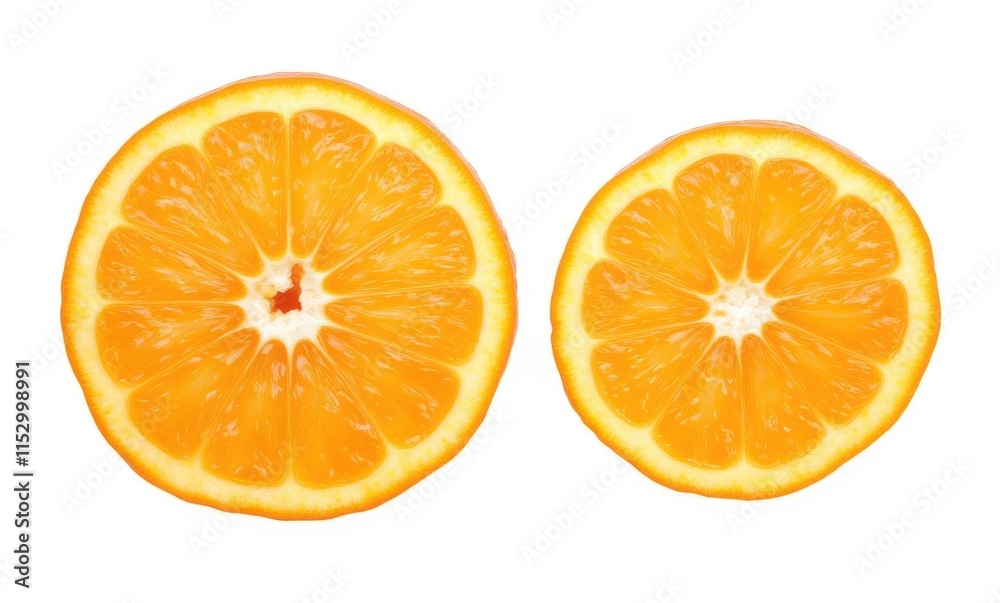 Fresh orange halves on a white background. Fresh orange halves on a white background.