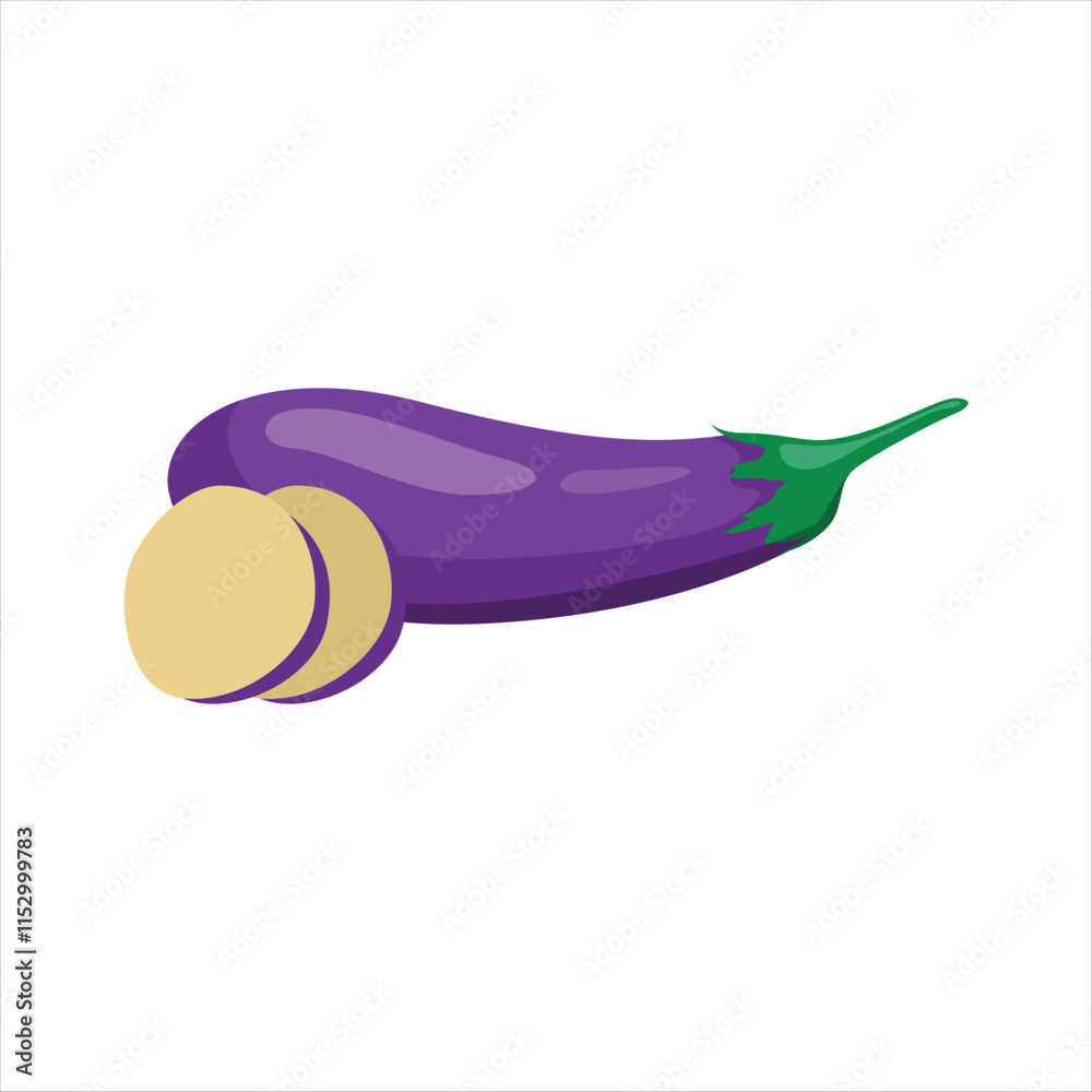 Eggplant Icon for Healthy Vegetarian Cuisine Eggplant Icon for Healthy Vegetarian Cuisine