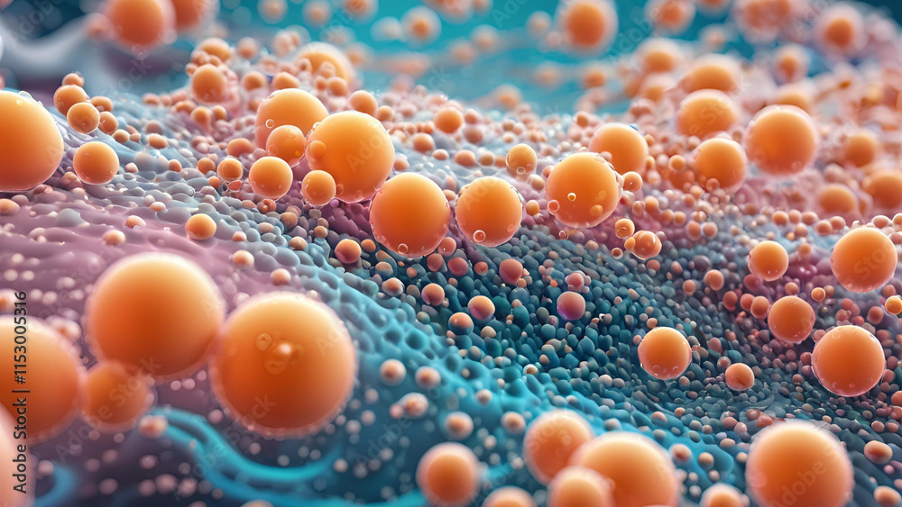An abstract vector depiction of fluid dynamics at the nanoscale, highlighting innovations in medical technology