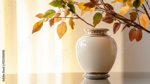 Elegant cremation urn photo