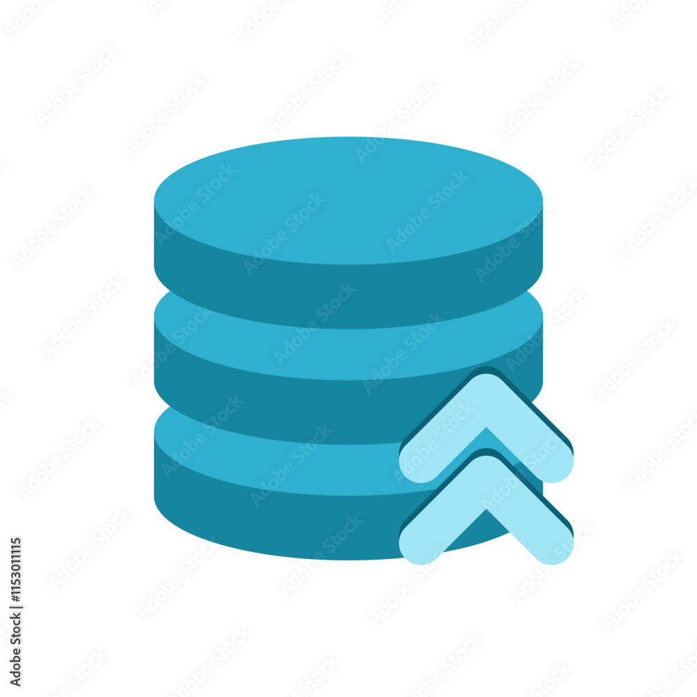 database icon with upload symbol. datum symbol. data storage. database icon with upload symbol. datum symbol. data storage.