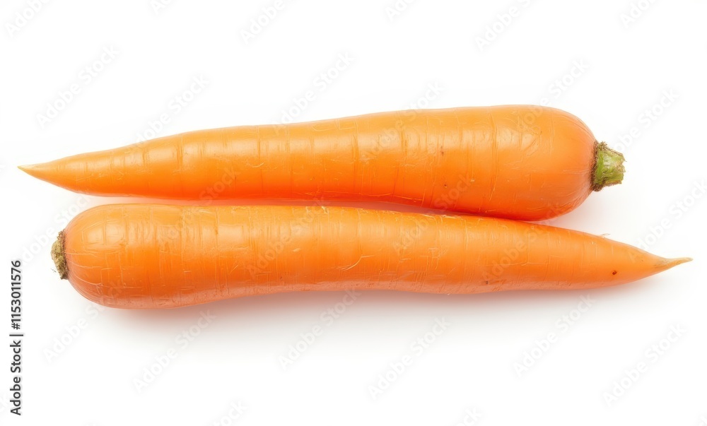 Fresh orange carrots on white background Fresh orange carrots on white background
