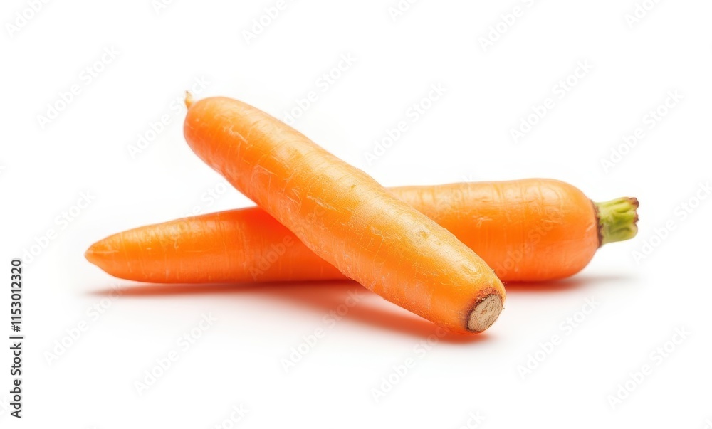 Fresh orange carrots on white background Fresh orange carrots on white background