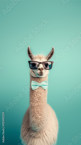 Llama in Stylish Accessories