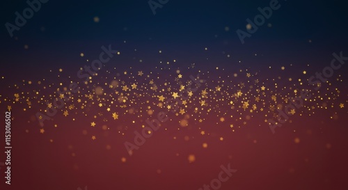 Golden Dust on a Velvet Night: A captivating abstract background featuring a mesmerizing cascade of golden dust particles suspended against a rich, burgundy and navy blue gradient.