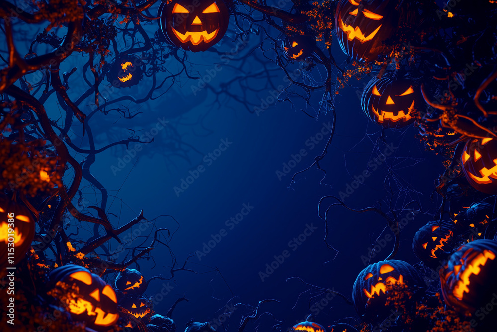Spooky Halloween Pumpkin Display Spooky Halloween Pumpkin Display