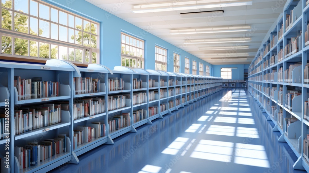 Serene Blue Library: A Haven of Knowledge and Tranquility Serene Blue Library: A Haven of Knowledge and Tranquility
