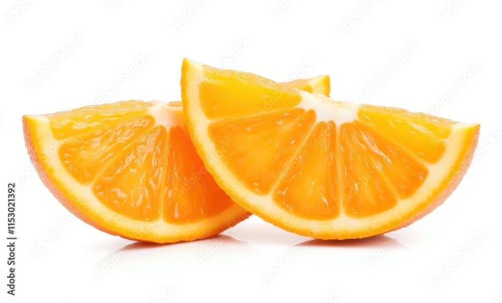 Fresh orange slices on a white background Fresh orange slices on a white background