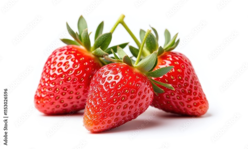 Fresh red strawberries on a white background Fresh red strawberries on a white background