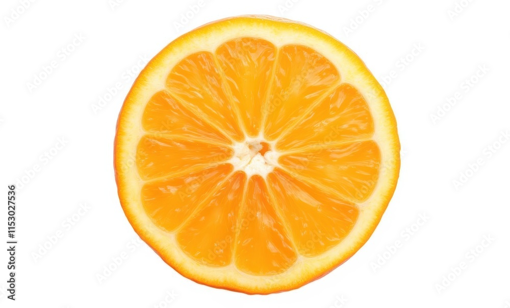 Fresh orange fruit slice isolated on white Fresh orange fruit slice isolated on white