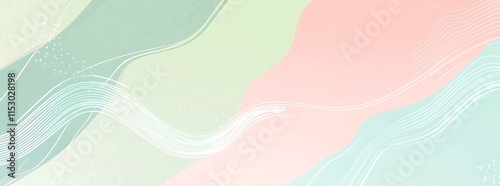 Abstract pastel background with flowing lines and soft color gradients.