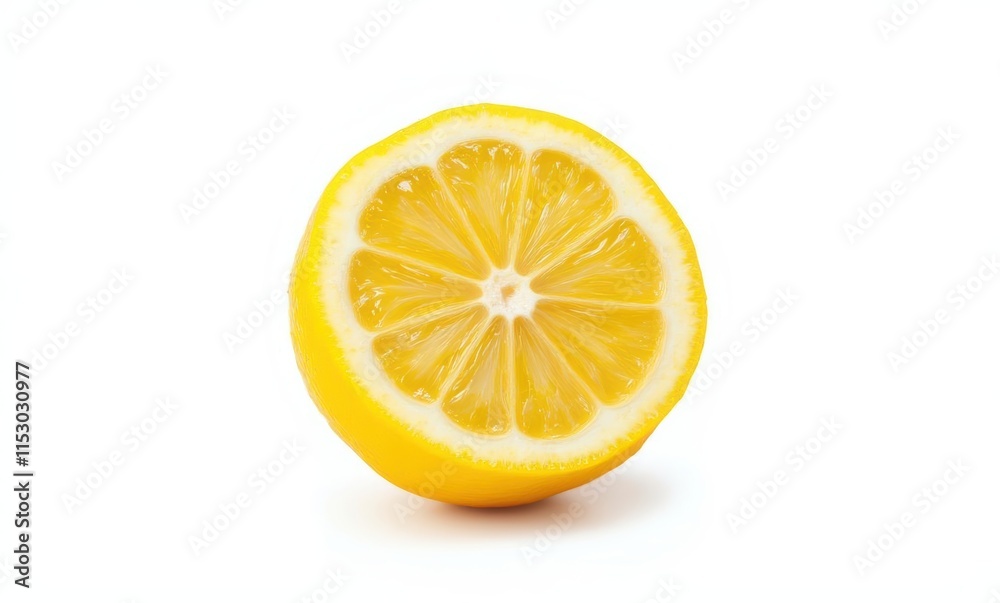 Freshly sliced lemon on a white background Freshly sliced lemon on a white background