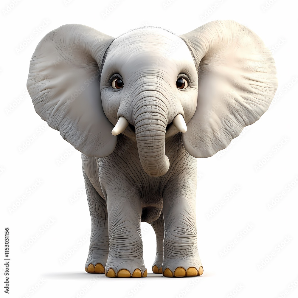 Majestic Elephant in Isolation Majestic Elephant in Isolation