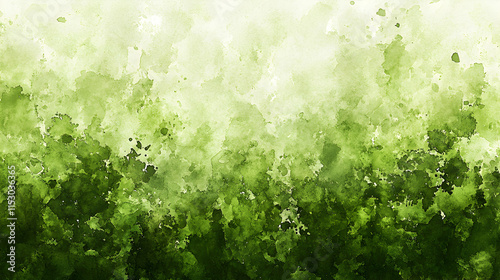 Abstract Watercolor Background, Lush Green Shades, Textured Splashes, and Gradient Blends create a captivating visual experience.