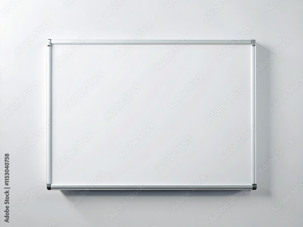 Clean White Rectangle Office Whiteboard Background PNG - Perfect for Presentations & Mockups