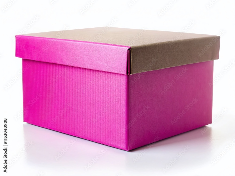 Closed Cardboard Box on White Background - Delivery Service Package Closed Cardboard Box on White Background - Delivery Service Package