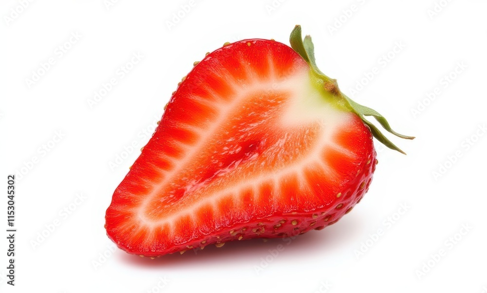 Fresh half strawberry on white background Fresh half strawberry on white background