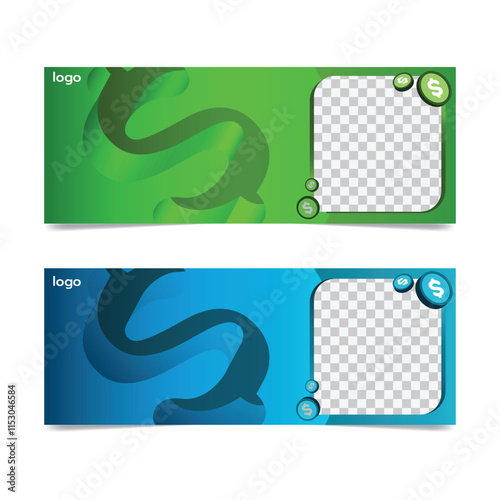 Banner design about financial business