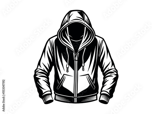 silhouette of hoodie