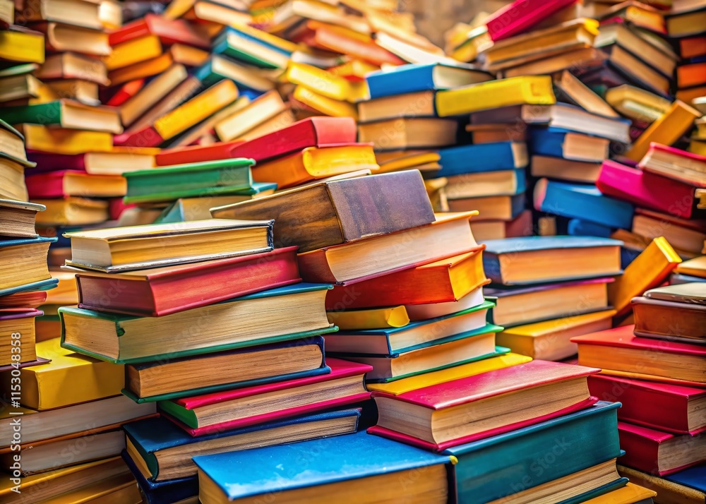 Colorful Book Pile: Free Stock Photo of Scattered Books in Vibrant Hues Colorful Book Pile: Free Stock Photo of Scattered Books in Vibrant Hues
