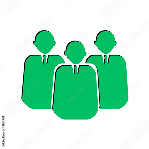 green man team or business team 3D Png