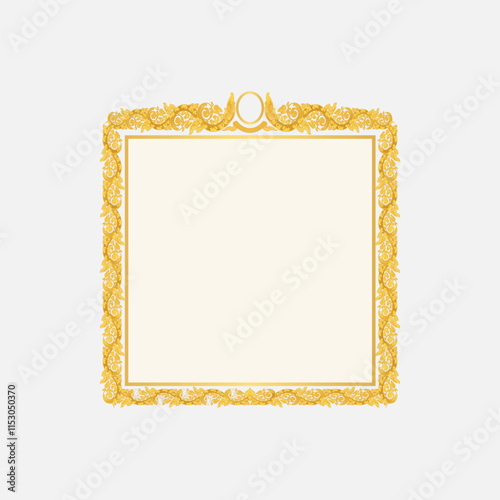 golden photo frame decoration ornament  Square​ frame kbach khmer