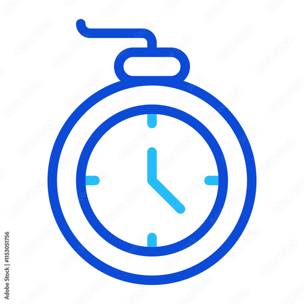 Clock Duoline Icon Clock Duoline Icon