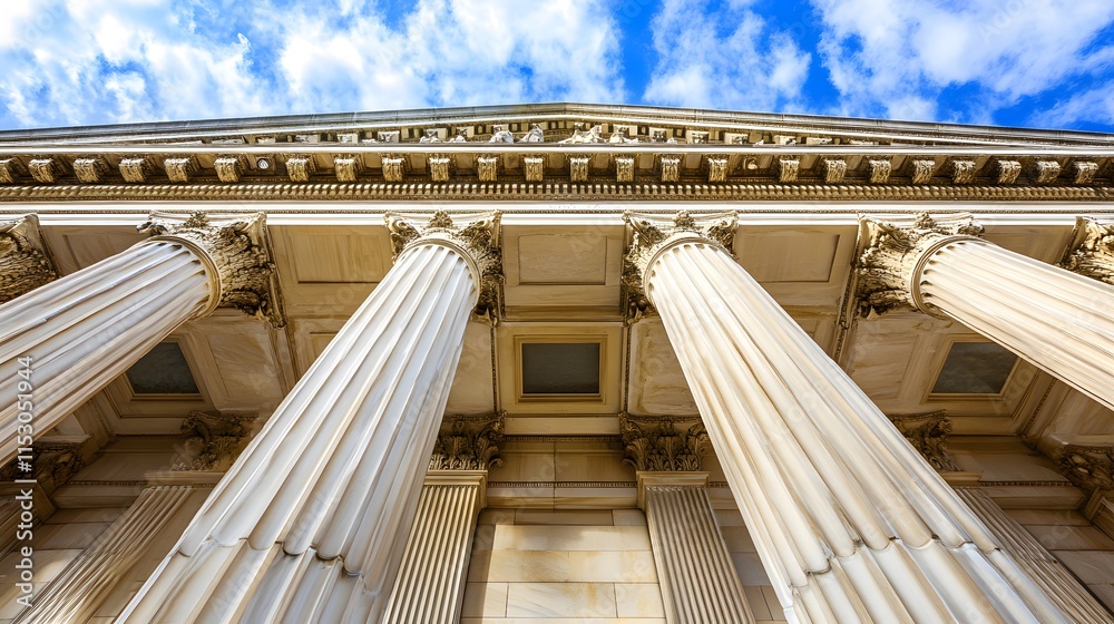 Obraz premium Federal Reserve building facade standing strong and secure, symbolizing economic stability and the central role of financial institutions in modern society