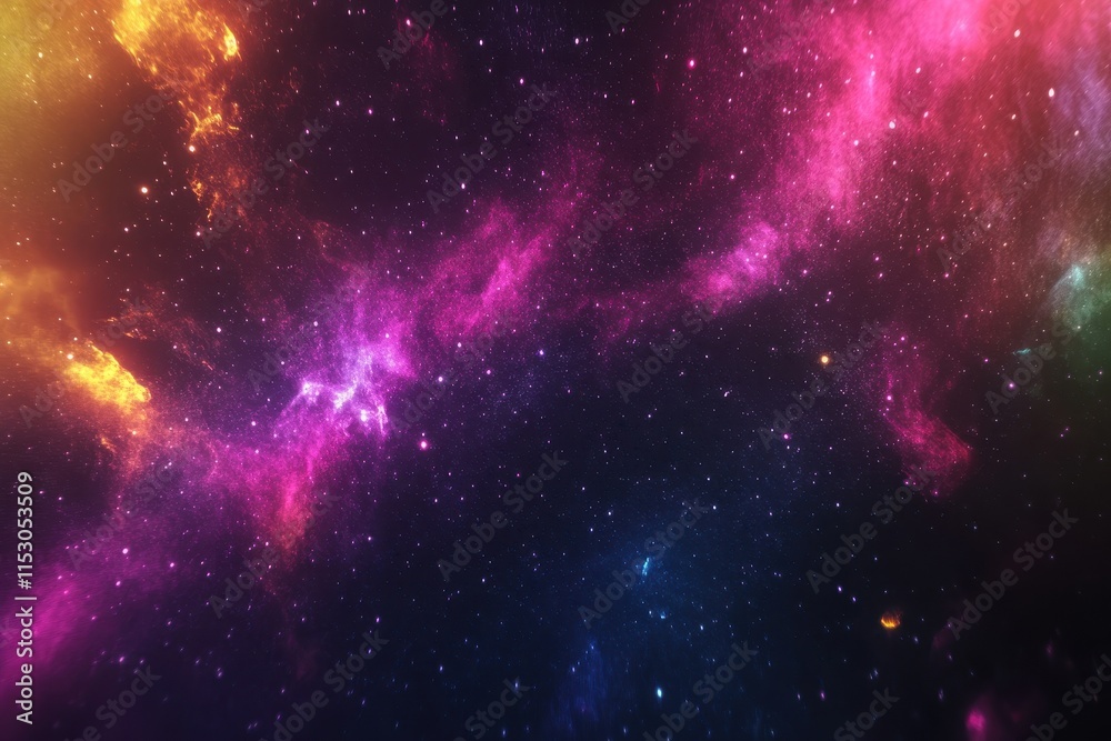Colorful nebula in space with stars. Colorful nebula in space with stars.
