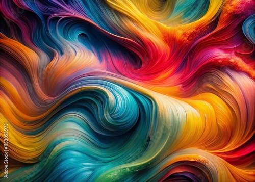 Wallpaper Mural Colorful Wavy Abstract Background Texture - Vibrant Swirls & Fluid Design Torontodigital.ca